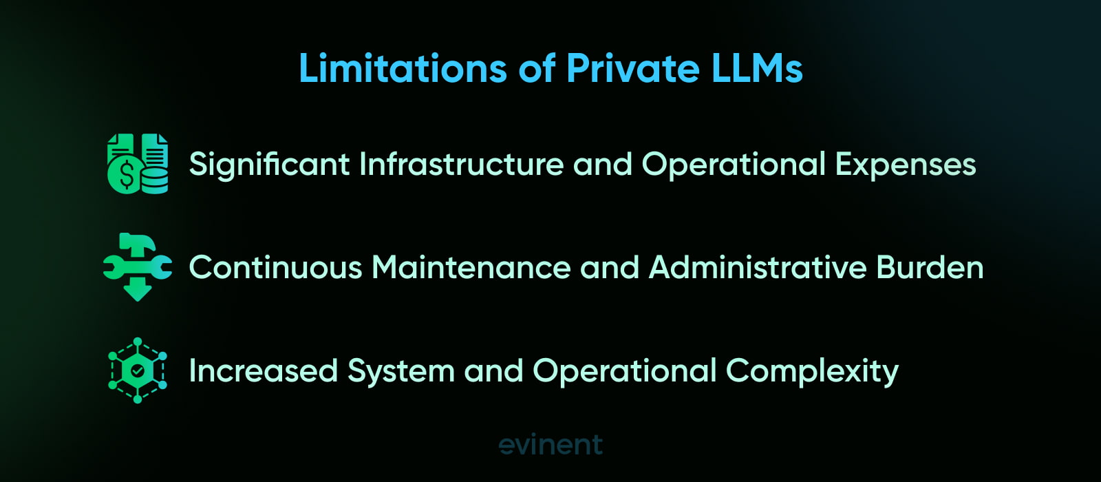 disadvantages of private llms